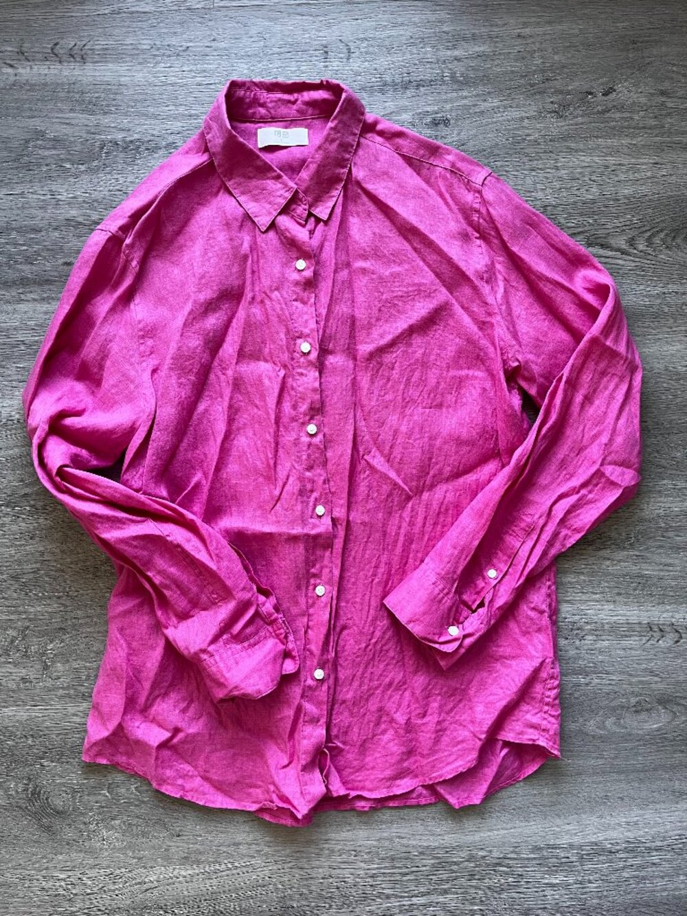 Uniqlo Linen Shirt Size L Pink